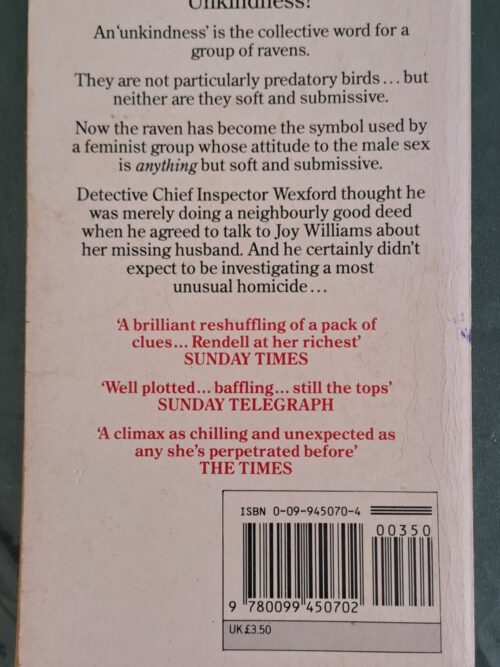 An Unkindness Of Ravens – Ruth Rendell secondhand book
