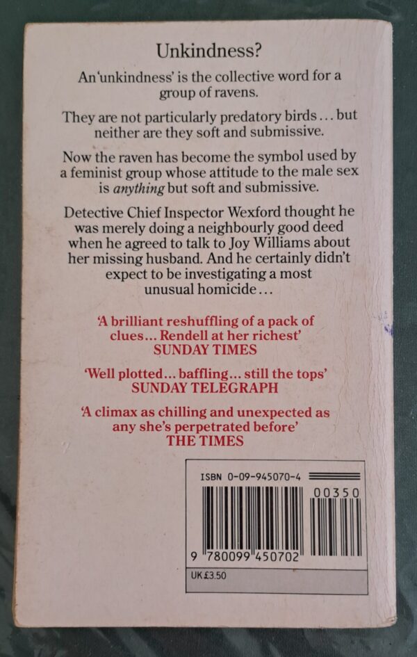 20260307_122207 An Unkindness Of Ravens – Ruth Rendell secondhand book