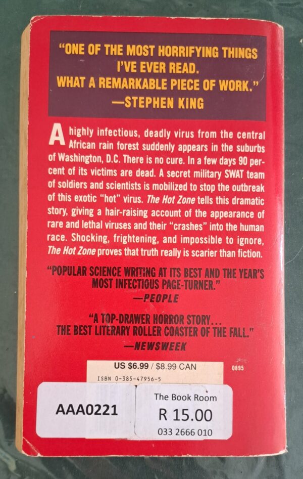 The Hot Zone – Richard Preston secondhand book