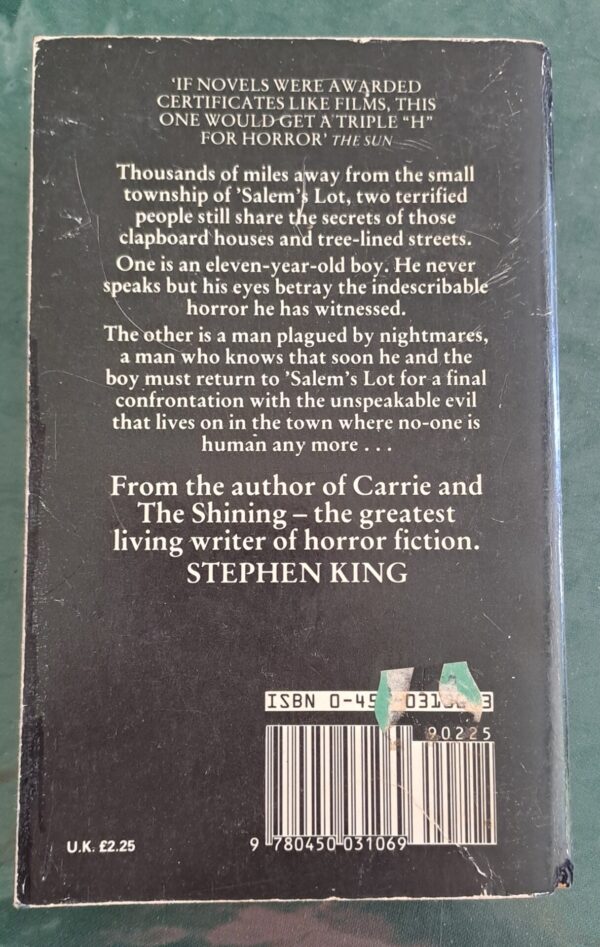 ‘Salem’s Lot – Stephen King secondhand book