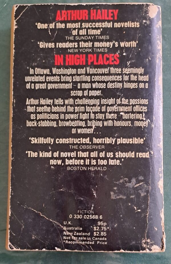 In High Places – Arthur Hailey secondhand book