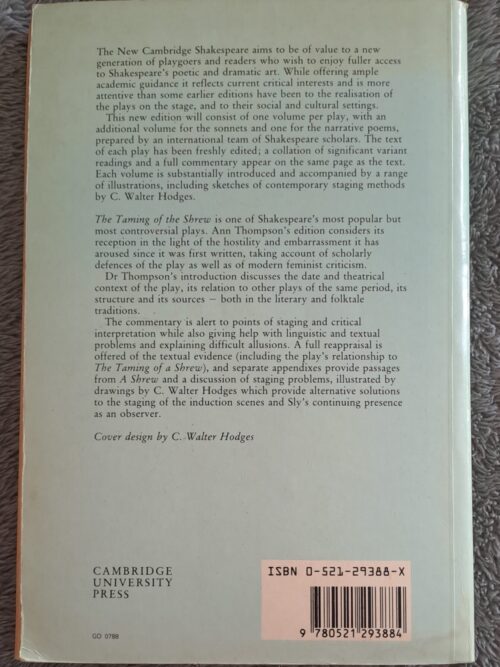 The Taming Of The Shrew – William Shakespeare, Ann Thompson secondhand book
