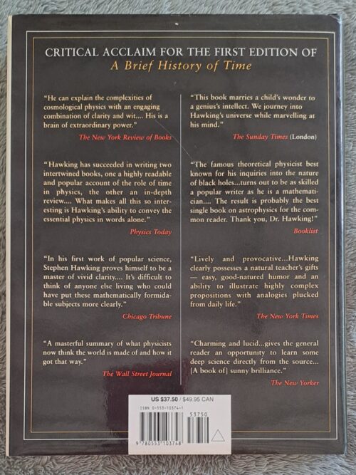 The Illustrated: A Brief History Of Time – Stephen Hawking secondhand book