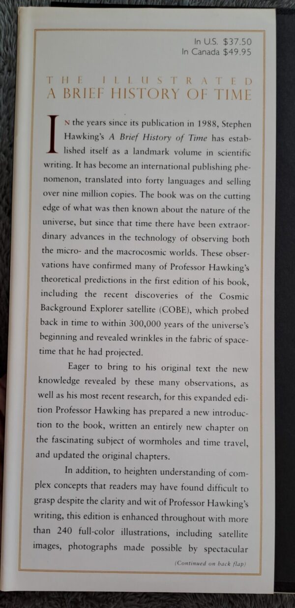 The Illustrated: A Brief History Of Time – Stephen Hawking secondhand book