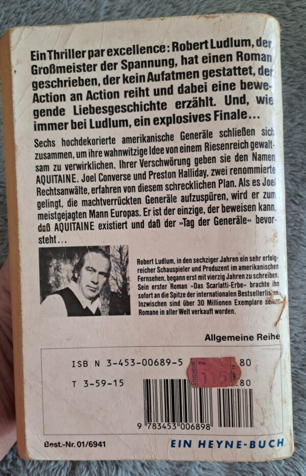 20260311_161349_092135 Die Aquitaine Verschwörung – Robert Ludlum (German) secondhand book