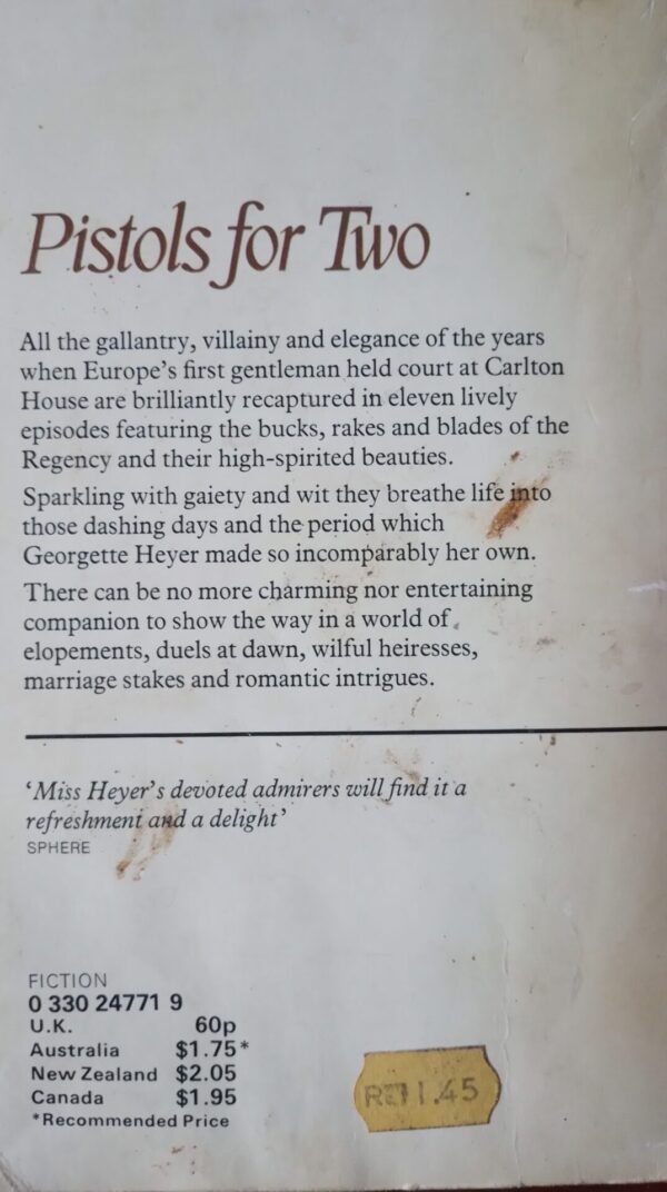 Pistols for Two – Georgette Heyer (1976 edition) secondhand book