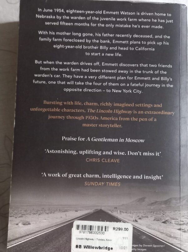 The Lincoln Highway – Amor Towles secondhand book