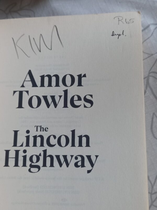 The Lincoln Highway – Amor Towles secondhand book