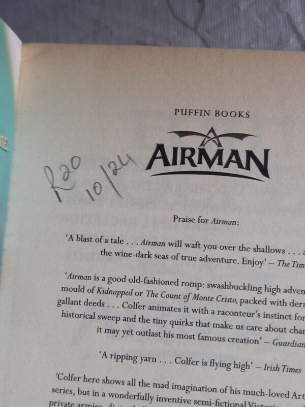 Airman – Eoin Colfer secondhand book