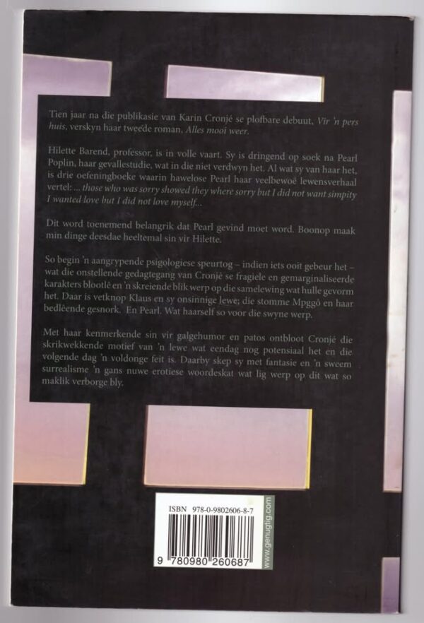 Alles Mooi Weer — Karin Cronjé secondhand book