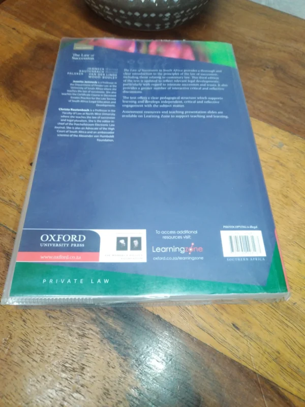 The Law Of Succession In South Africa: Private Law — Jamneck Et Al. secondhand book