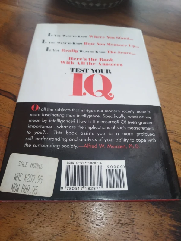 Test Your IQ — Alfred W. Munzert secondhand book