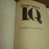 Test Your IQ — Alfred W. Munzert secondhand book