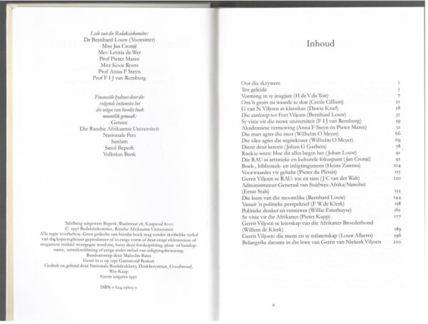 Bestendige Binnevuur: Perspektiewe Op Gerrit Viljoen – Bernard Louw, Frans Van Rensberg secondhand book