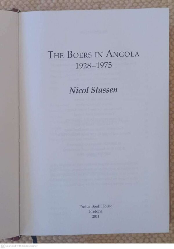 Boers in Angola4 The Boers In Angola: 1928-1975 — Nicol Stassen secondhand book