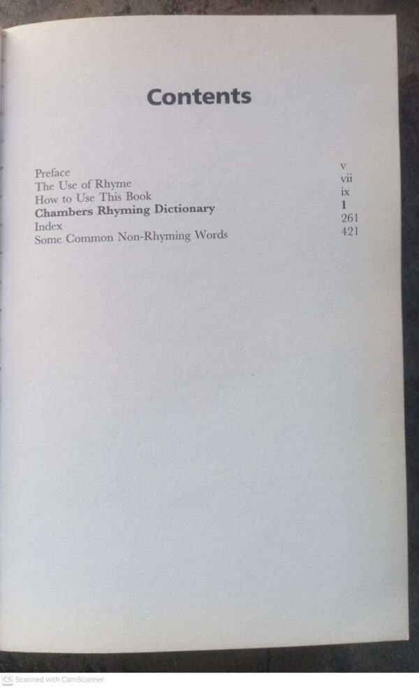 Chambers Rhyming Dictionary secondhand book