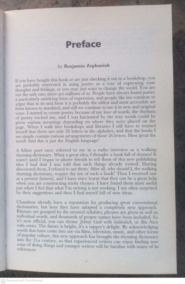 Chambers Rhyming Dictionary secondhand book