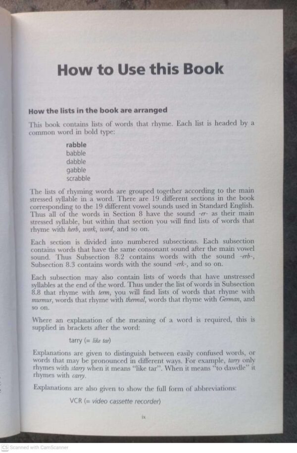 Chambers Rhyming Dictionary secondhand book