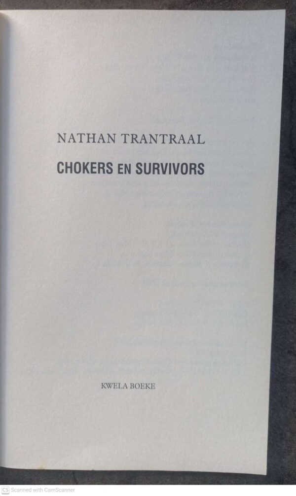 Chokers En Survivors — Nathan Trantraal secondhand book