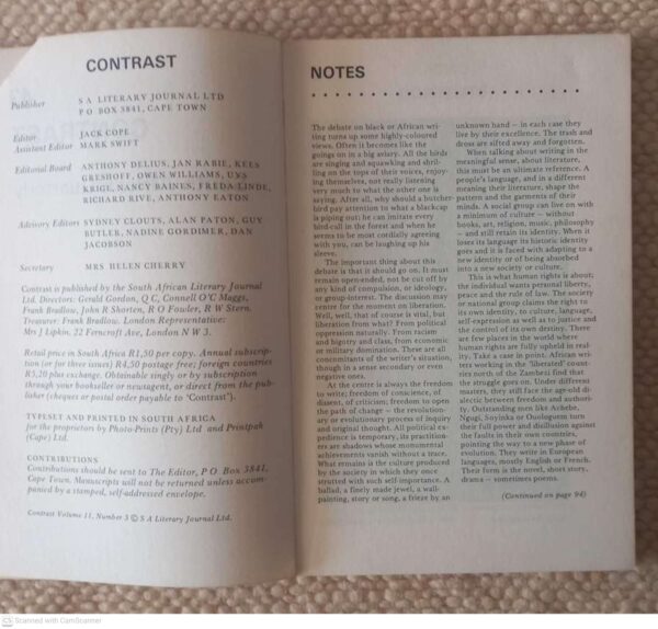 Contrast 43 – Volume 11, Number 3, October 1977 secondhand book