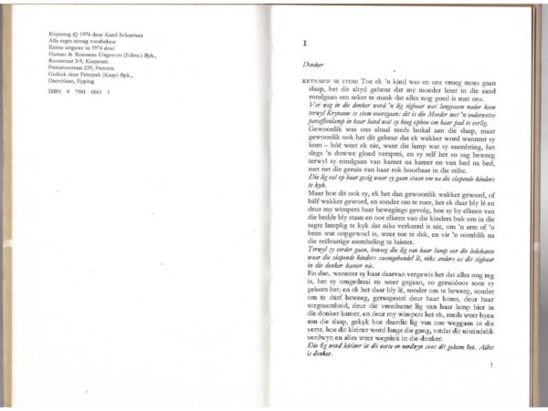 Die Jare: ‘n Teks Vir Beeldradio — Karel Schoeman secondhand book