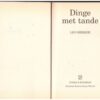 Dinge Met Tande — Leo Bekker secondhand book