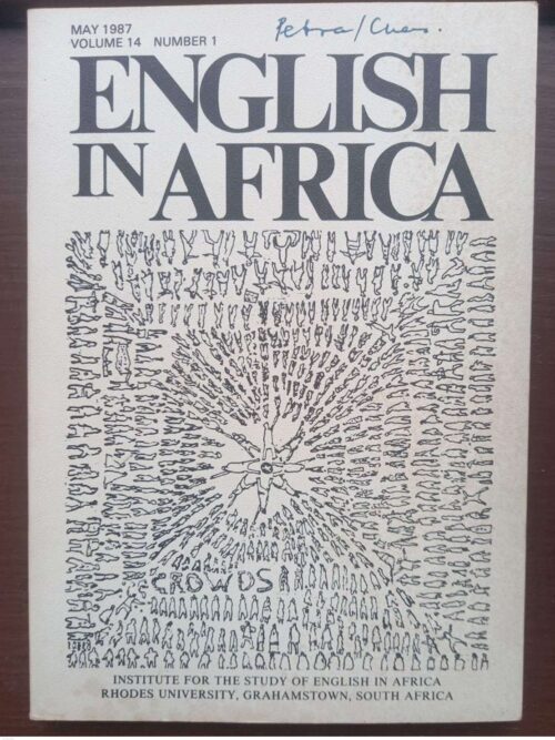 English in Africa1 English In Africa, Volume 14, Number 1, May 1987 secondhand book