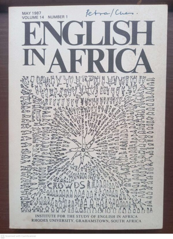 English In Africa, Volume 14, Number 1, May 1987 secondhand book