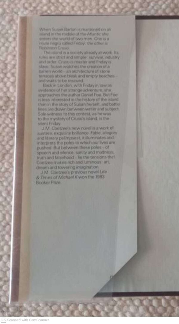 Foe – J. M. Coetzee secondhand book