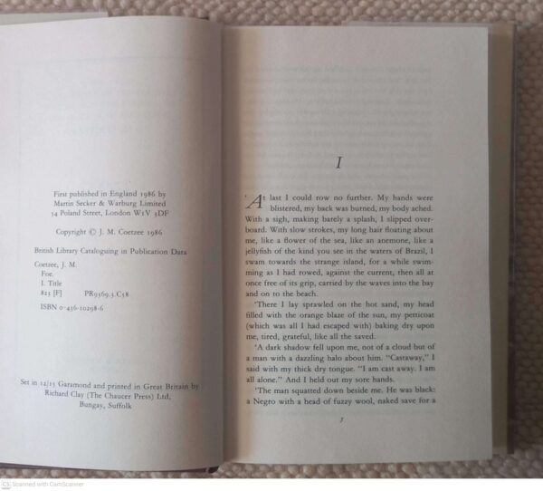 Foe – J. M. Coetzee secondhand book