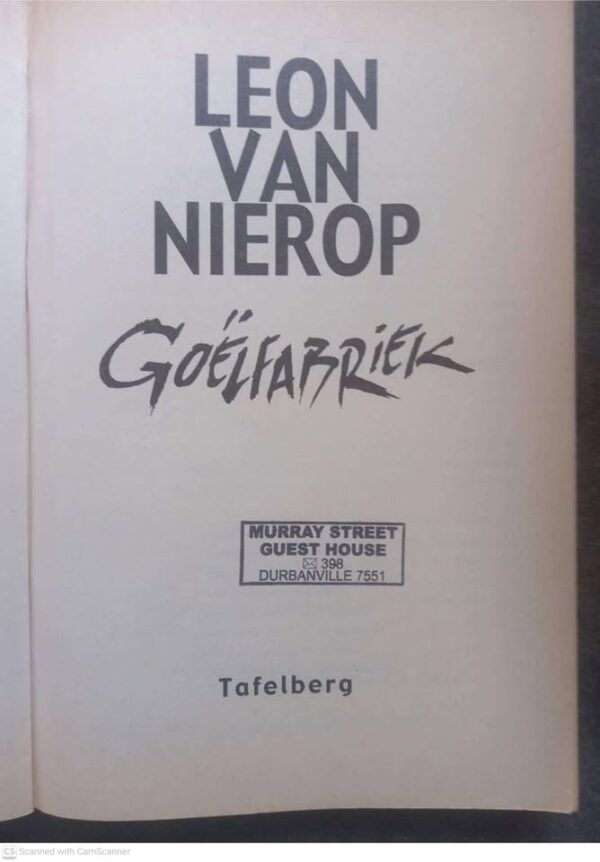 Goëlfabriek — Leon van Nierop secondhand book