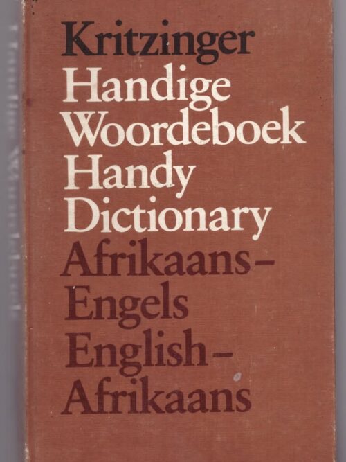 Handige woordeboek1 Handige Woordeboek: Afrikaans-Engels / Engels-Afrikaans — M. S. B. Kritzinger secondhand book