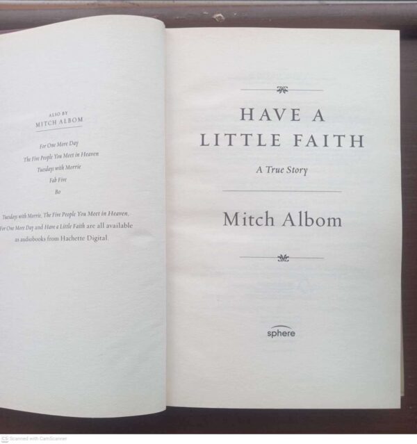 Have A Little Faith — Mitch Albom secondhand book
