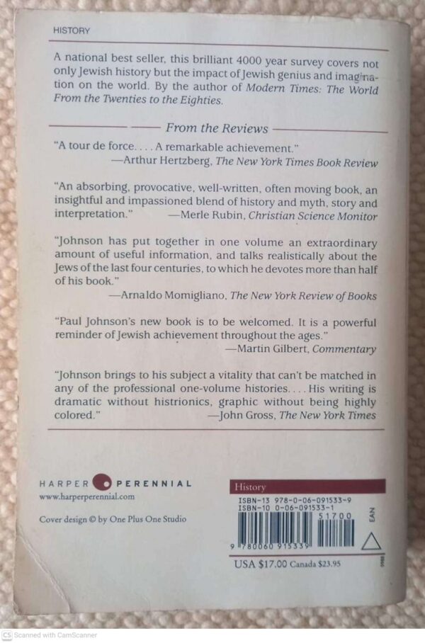 A History Of The Jews — Paul Johnson secondhand book