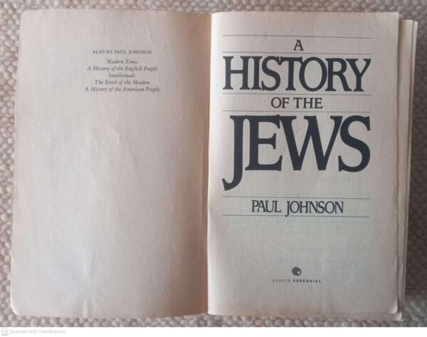 A History Of The Jews — Paul Johnson secondhand book