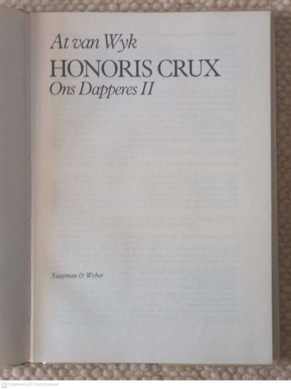 Honoris Crux5 Honoris Crux: Ons Dapperes II — At Van Wyk secondhand book