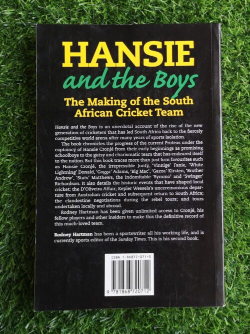 Hansie and the boys – Rodney Hartman secondhand book