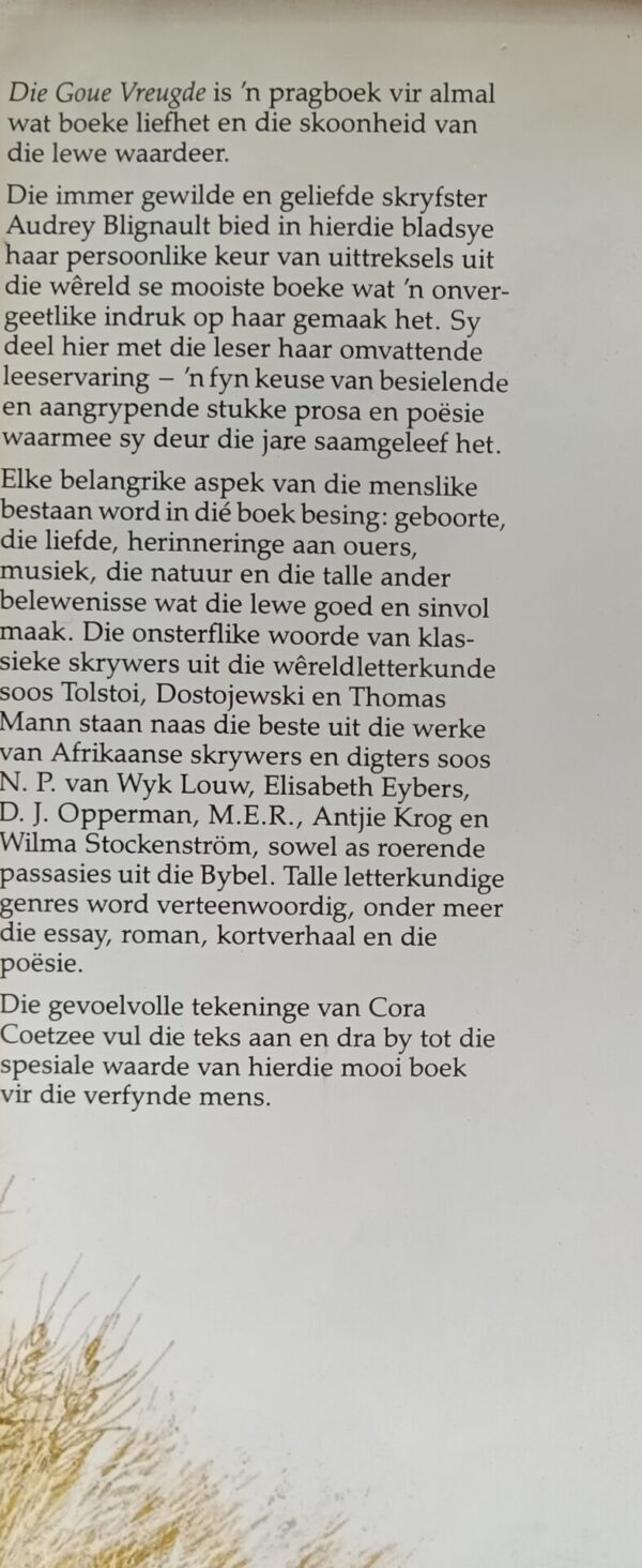 Die goue vreugde – Audrey Blignault secondhand book