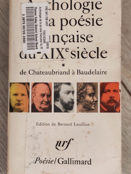 Anthologie De La Poésie Française Du XIXe Siècle – Various (French) secondhand book