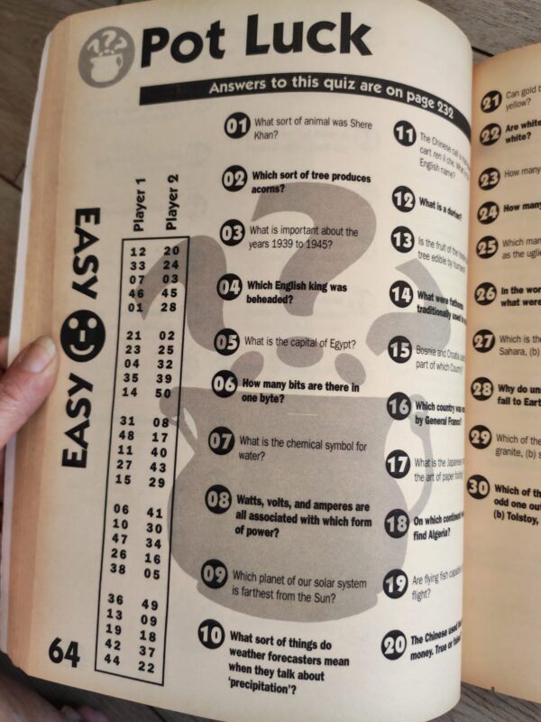 MENSA Family Quiz Book – British MENSA Ltd secondhand book