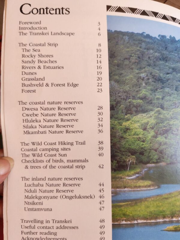 A Guide To The Coast And Nature Reserves Of Transkei – Duncan Butchart secondhand book