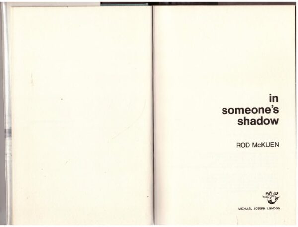 In Someone4 In Someone’s Shadow – Rod McKuen secondhand book