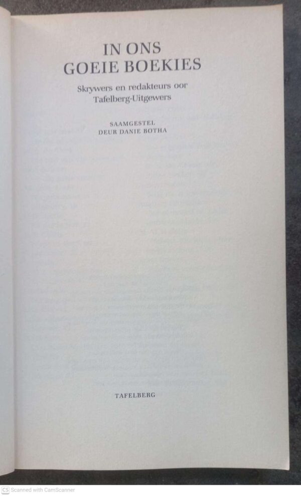 In Ons Goeie Boekies — Danie Botha secondhand book