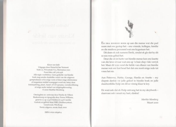 Kleure van Liefde4 Kleure Van Liefde — Marthie Momberg secondhand book