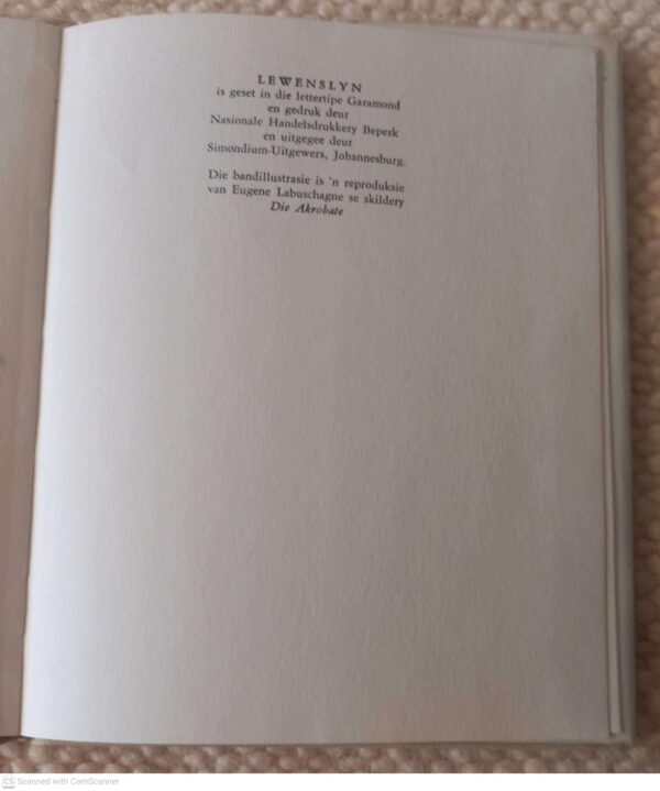 Lewenslyn6 Lewenslyn: ‘n Hoorspel – N. P. Van Wyk Louw secondhand book