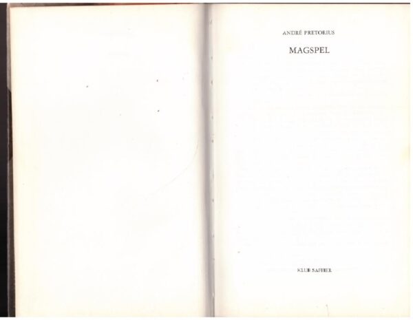Magspel — André Pretorius secondhand book