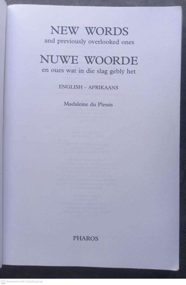 Pharos New Words / Nuwe Woorde secondhand book