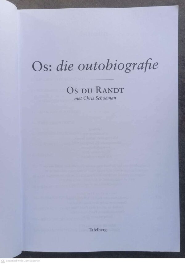 Os: Die Outobiografie4 Os: Die Outobiografie — Os du Randt, Chris Schoeman secondhand book