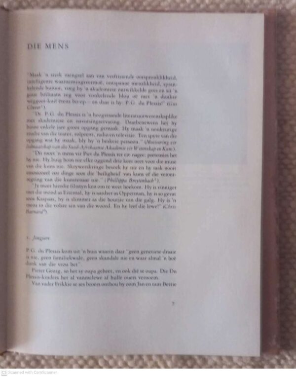 Skrywers In Woord En Beeld: P.G. Du Plessis — J.H. Senekal secondhand book