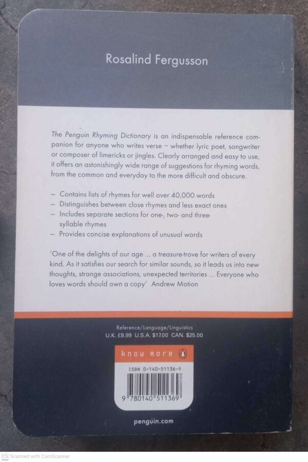 The Penguin Rhyming Dictionary — Rosalind Fergusson secondhand book